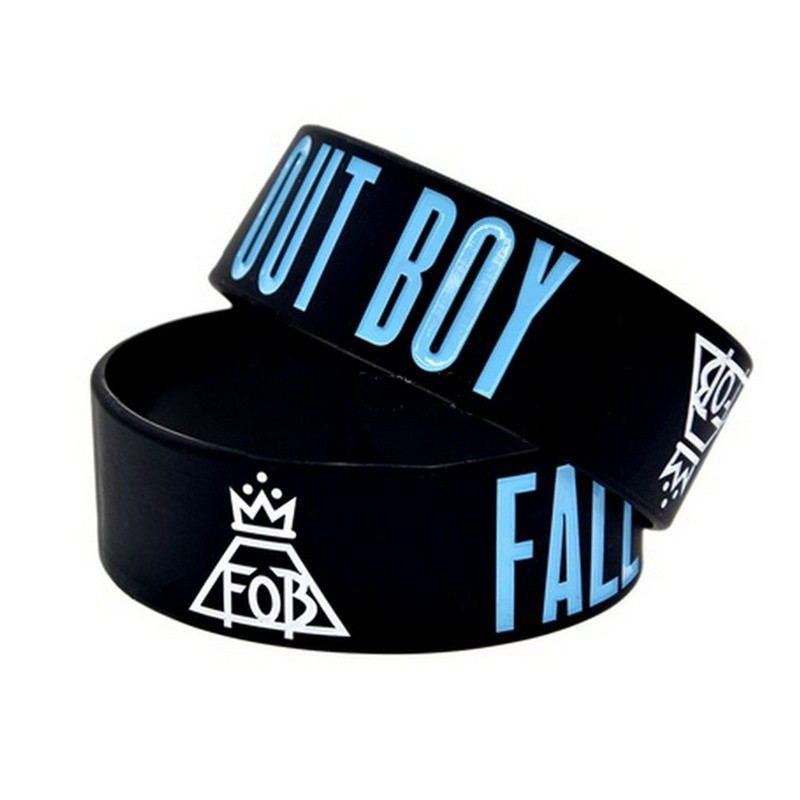 Vòng Đeo Tay Cao Su Silicone Phát Nhạc Fall Out Boy rock