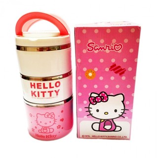 Hộp cơm giữ nhiệt 3 tầng hình Đoremon, Kitty