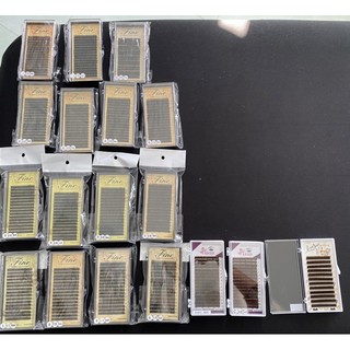 LÔNG MI DƯỚI CAO CẤP -NỐI MI độ dày 0.05-0.07-0.10-0.15 cong J,B,C ( màu đen & màu Nâu)