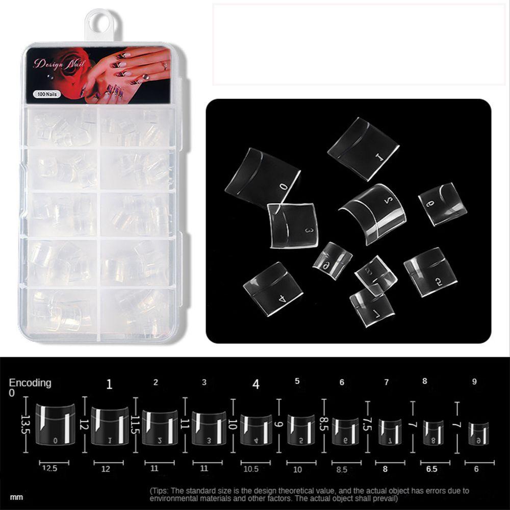 OCEANMAP Semi-Pointed Fake Nails Small Short DIY Nail Materials Detachable Manicure Tool Ultra-thin Nail Extension Tool