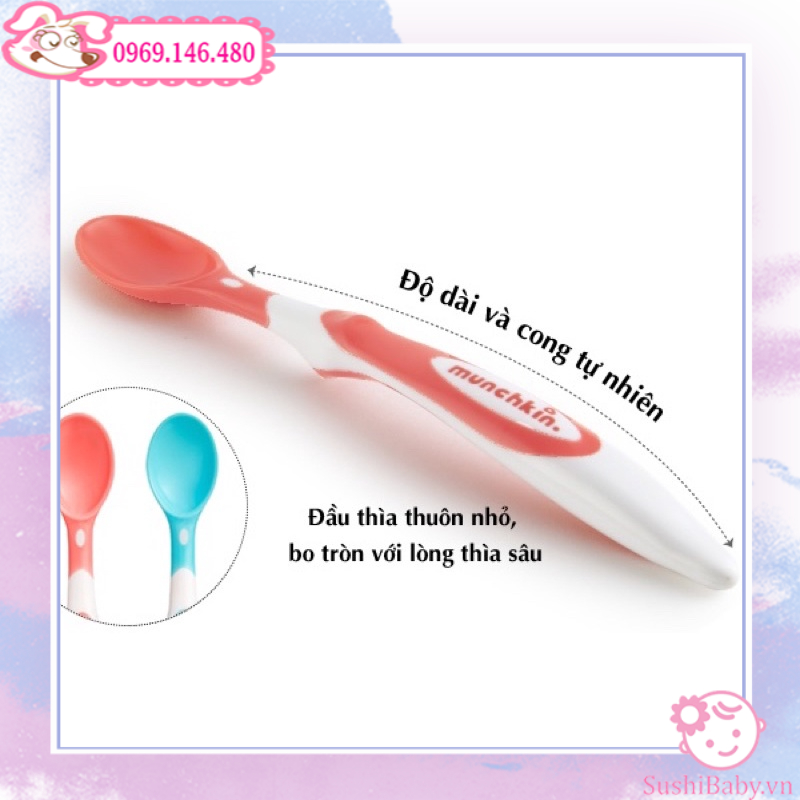 Thìa nhựa Munchkin cho bé ăn dặm tách lẻ 1 chiếc