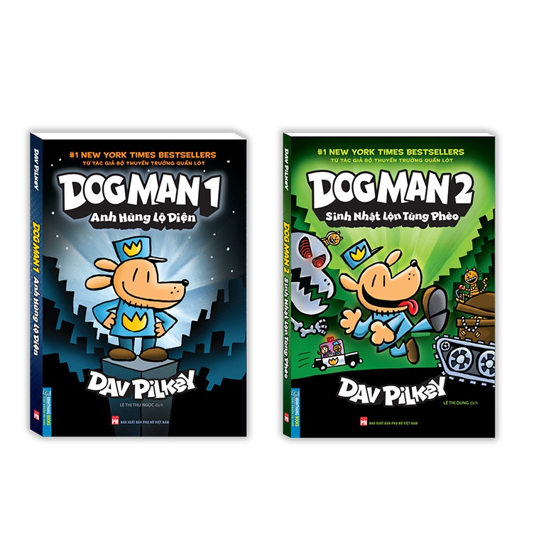 Sách - Combo 2c DOG MAN 1 &amp; DOG MAN 2