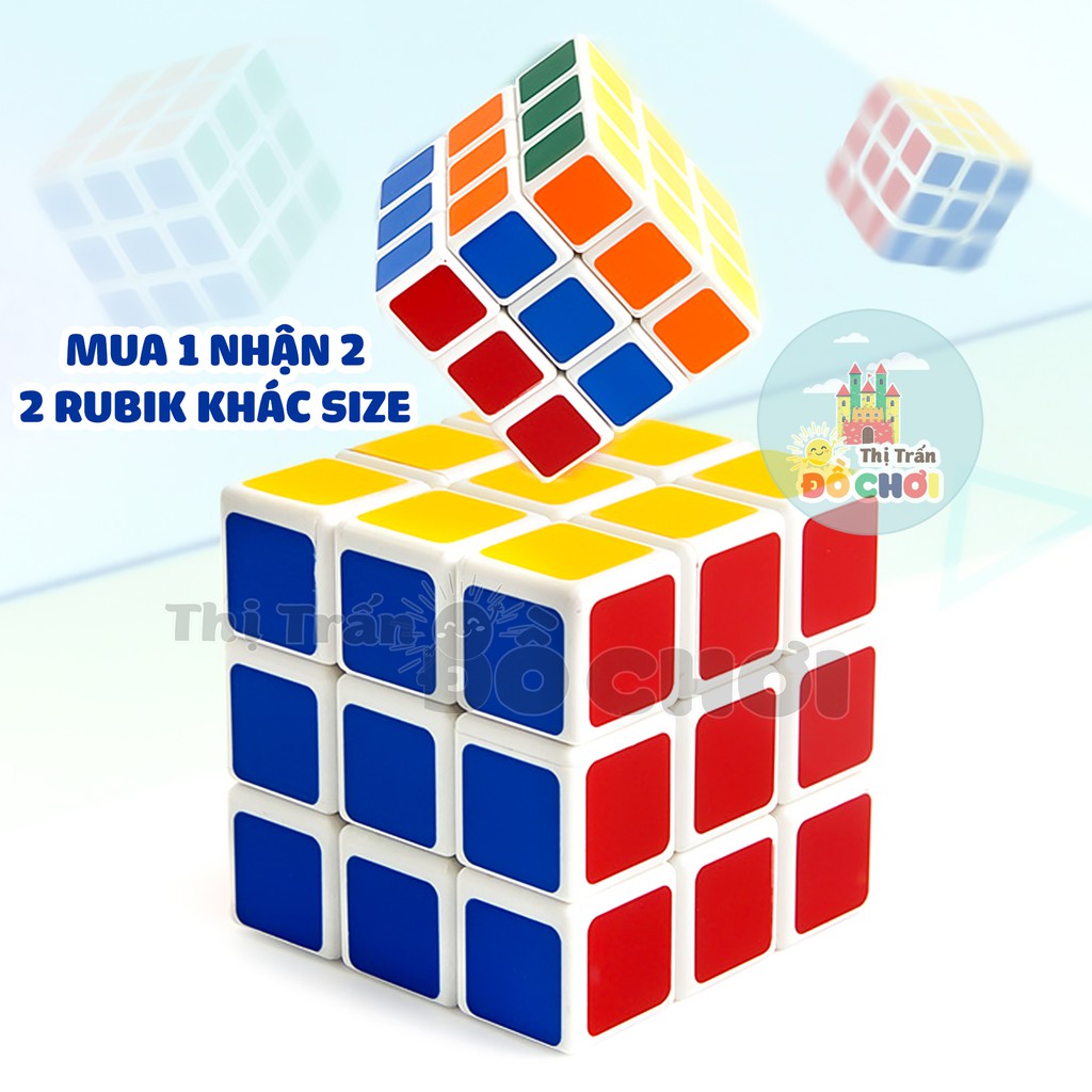 Rubik 3x3 mini đồ chơi trí tuệ thông minh cho trẻ nhựa đẹp, xoay trơn, tốc độ, cực bền