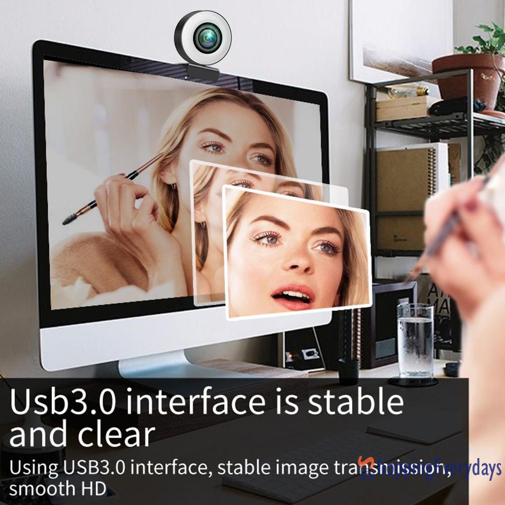 【sv】 1080P HD USB Webcam Web Camera with Ring Light Microphone for PC Live Video | BigBuy360 - bigbuy360.vn