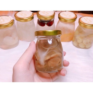 Bộ 6 hũ thuỷ tinh sữa chua, chưng yến 100ml nắp thiếc (chọn màu nắp)