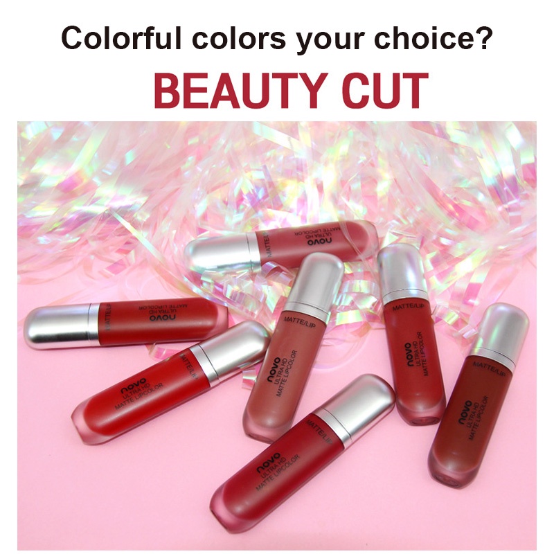 Son Môi NOVO Dưỡng Ẩm Màu Nhung Lì Thiết Kế Hình Que Kem Xinh Xắn
