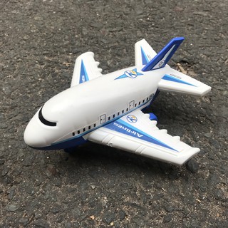 Đồ chơi máy bay mô hình chạy đà dài 15cm (Màu xanh trắng)