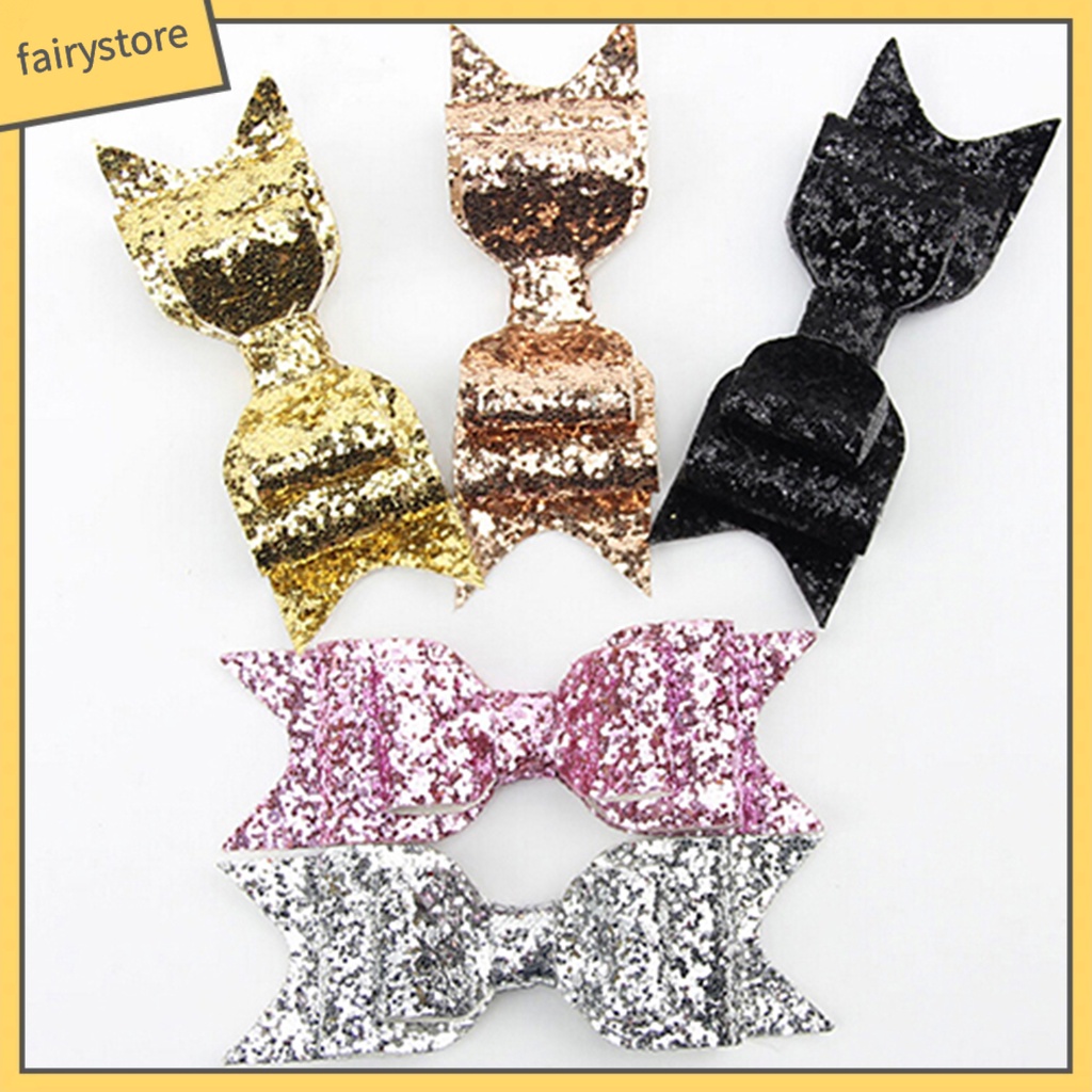 Kẹp tóc hình nơ đính sequin lấp lánh dễ thương dành cho bé gái