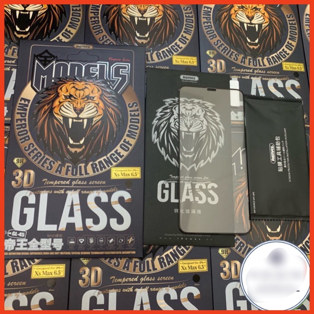 FULL MÀN REMAXKính cường lực siêu mỏng 3d iPHONE 6 6S 7 8 SE / PLUS X XS XR / 11 12 / MINI / PRO / MAX 0.3mm gl 45
