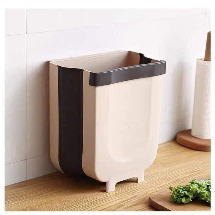 Thùng rác GẤP GỌN thông minh móc tủ tiện lợi