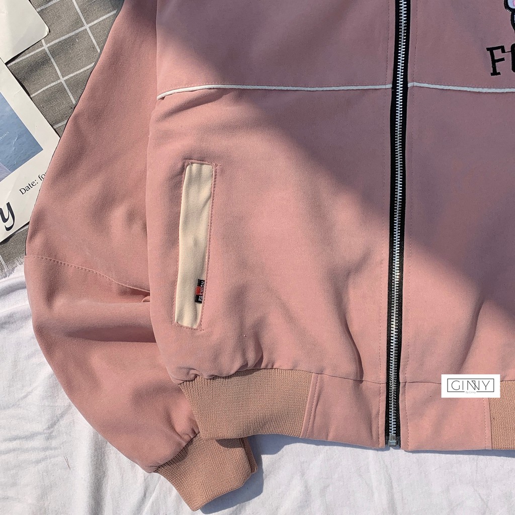 Áo Khoác Nhung Da Lộn Four | Áo Khoác Có Nón | Khoác Nữ Da Lộn | 2 Lớp Mềm Mịn | Freesize | Ginstore | BigBuy360 - bigbuy360.vn