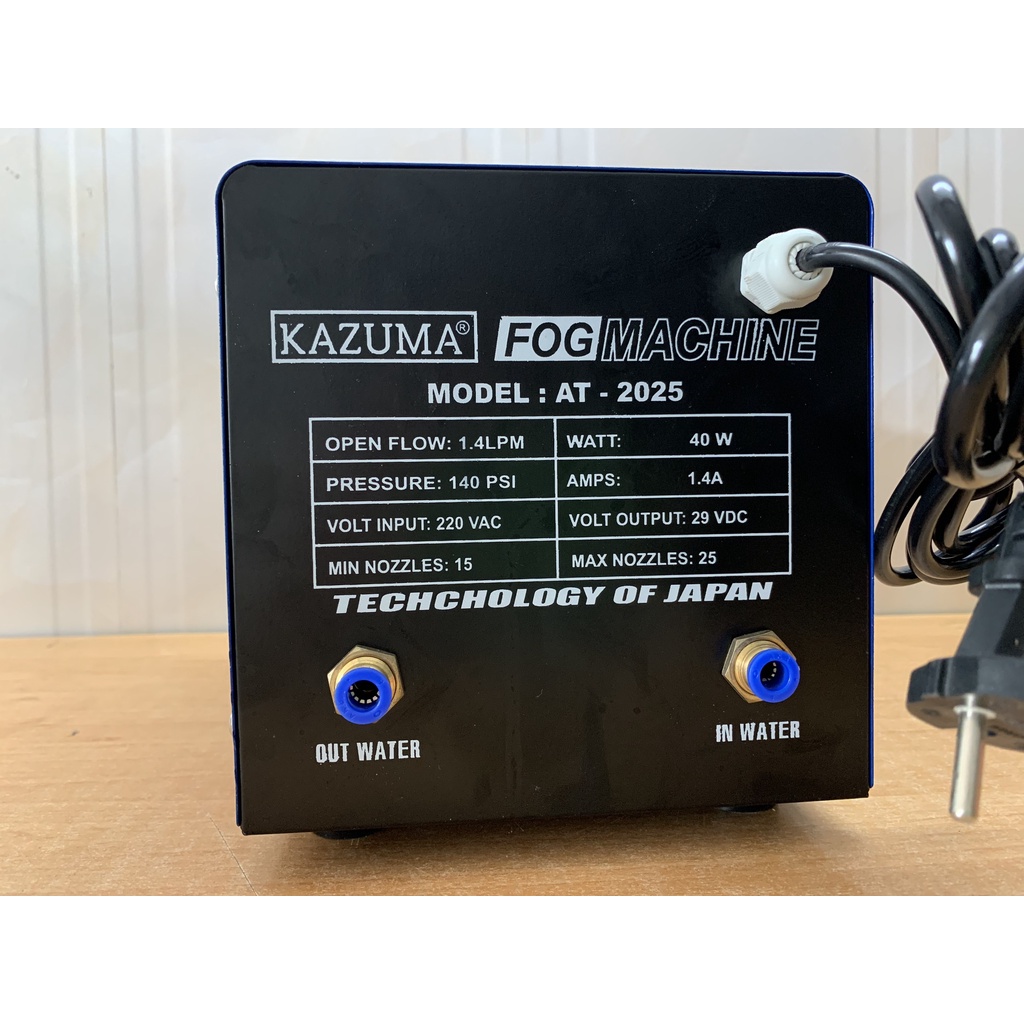 [CÔNG NGHỆ NHẬT BẢN] Máy phun sương làm mát, cấp ẩm ngoài trời, nhà nấm KAZUMA AT-2025