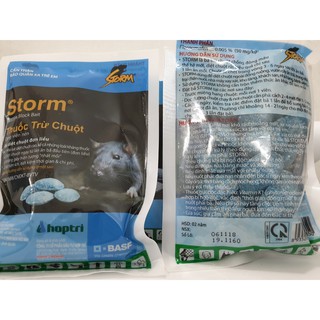 Thuốc diệt chuột storm  hiệu quả an toàn ( Gói 20 viên), thuốc diệt chuột tận gốc, bả bẫy chuột  hiệu quả cao.