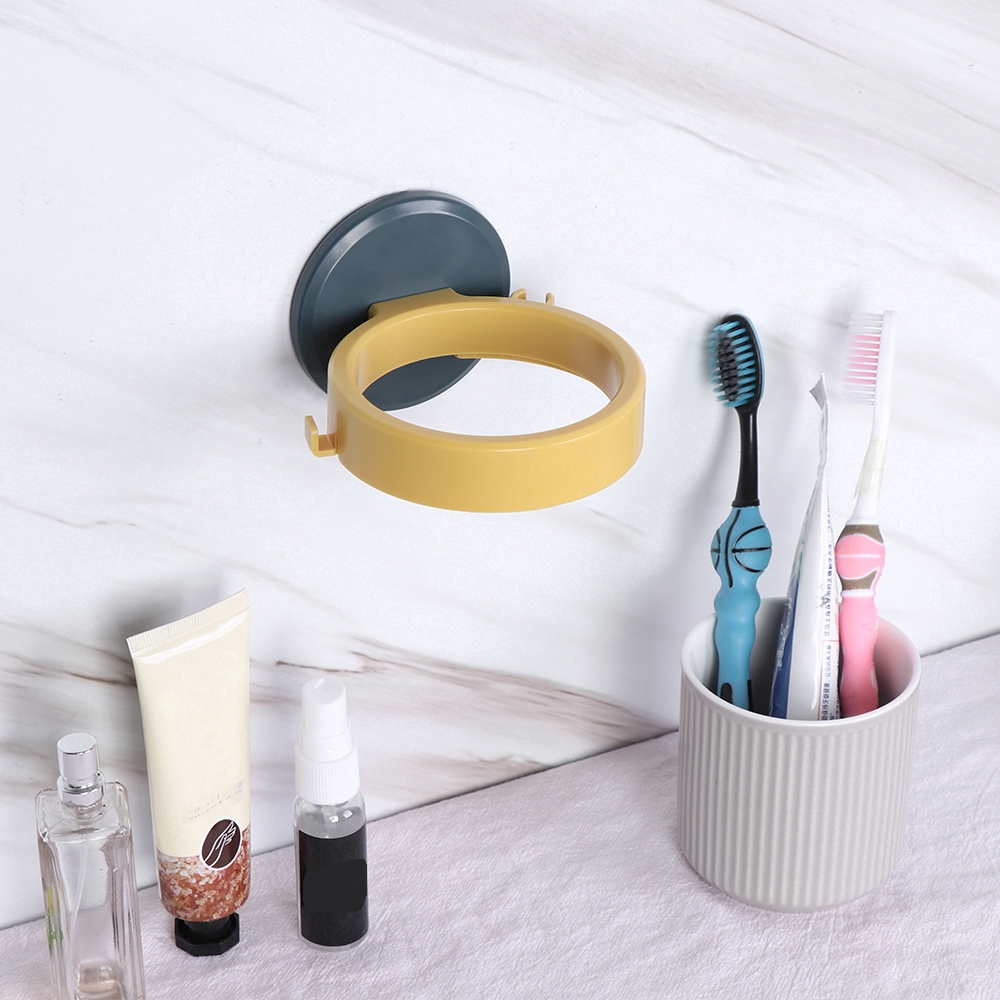 Durable Wall-mounted Bathroom Hair Dryer Holder/ With Strong Back Glue Hanging ABS Shelf Drier Hanger Storage