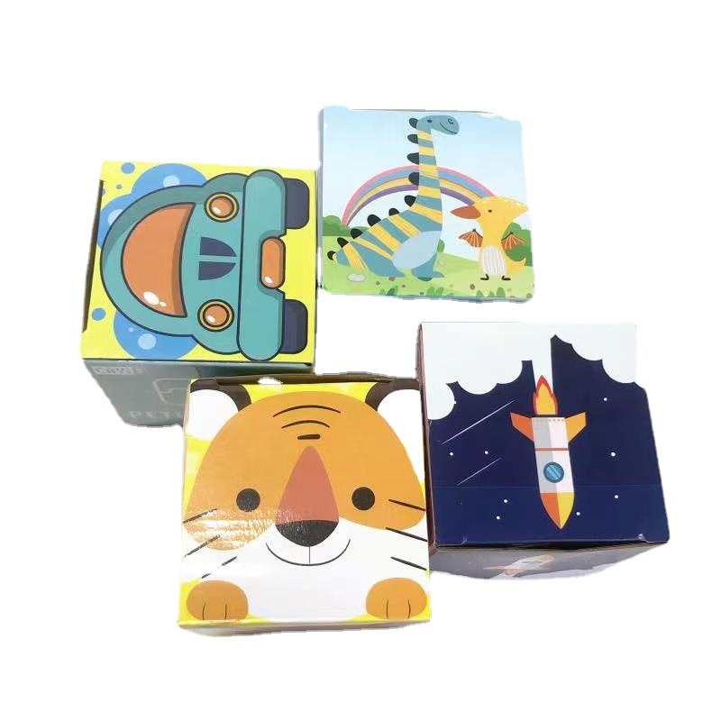 ZHAN QI TOYS Đồ chơi xếp hình 25 mảnh hình động vật/xe hơi/tàu lửa/ theo phương pháp Montessori Alat Belajar cho trẻ em