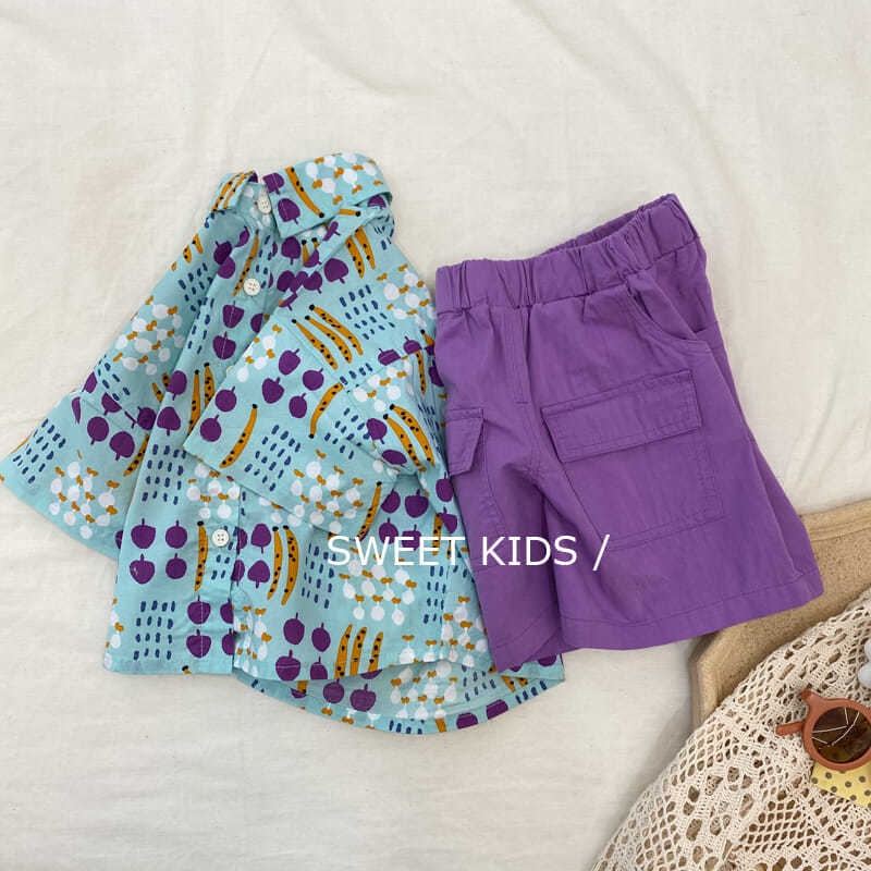 Bộ Áo Sơ Mi Cotton Tay Ngắn Và Quần Ngắn Phong Cách Hàn Quốc Thời Trang Mùa Hè Cho Bé Trai Và Gái