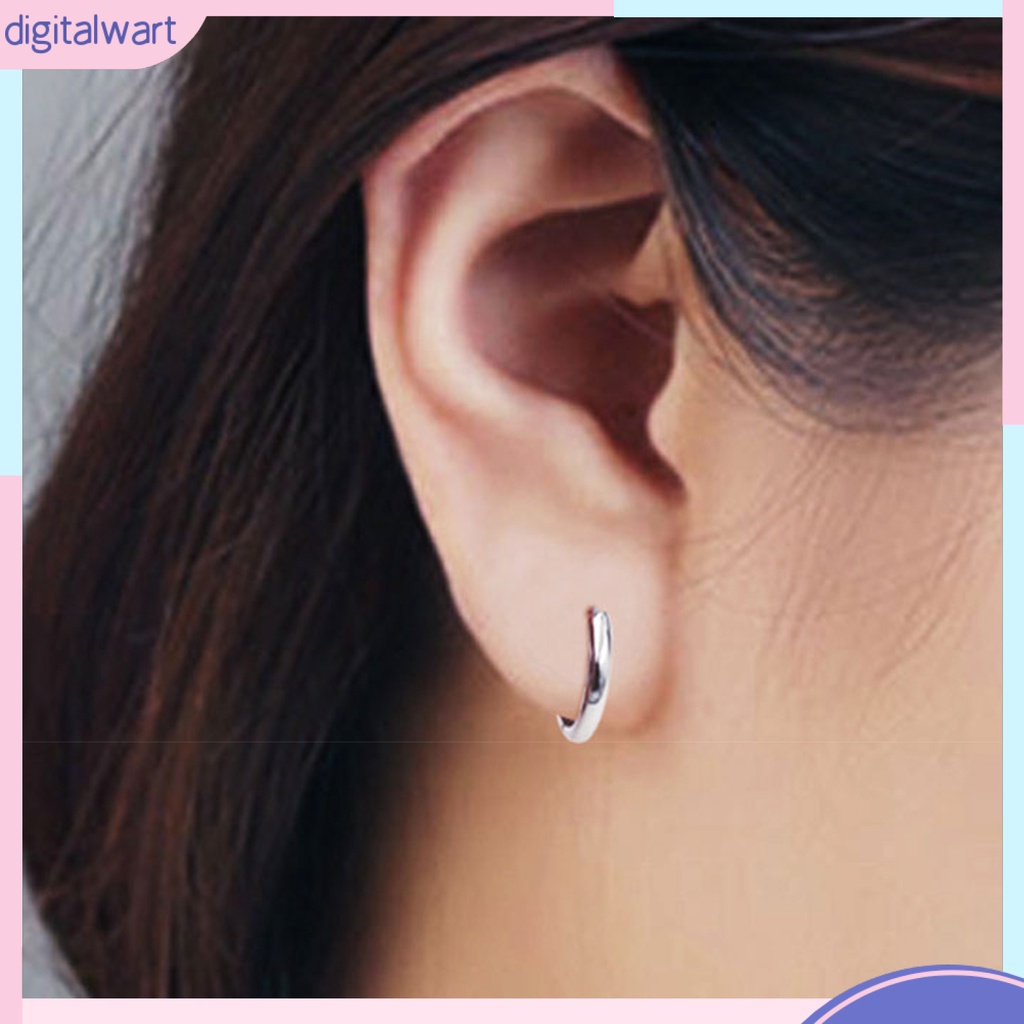 Đôi Khuyên Tai Tròn Phi Giới Tính Thiết Kế Đơn Giản