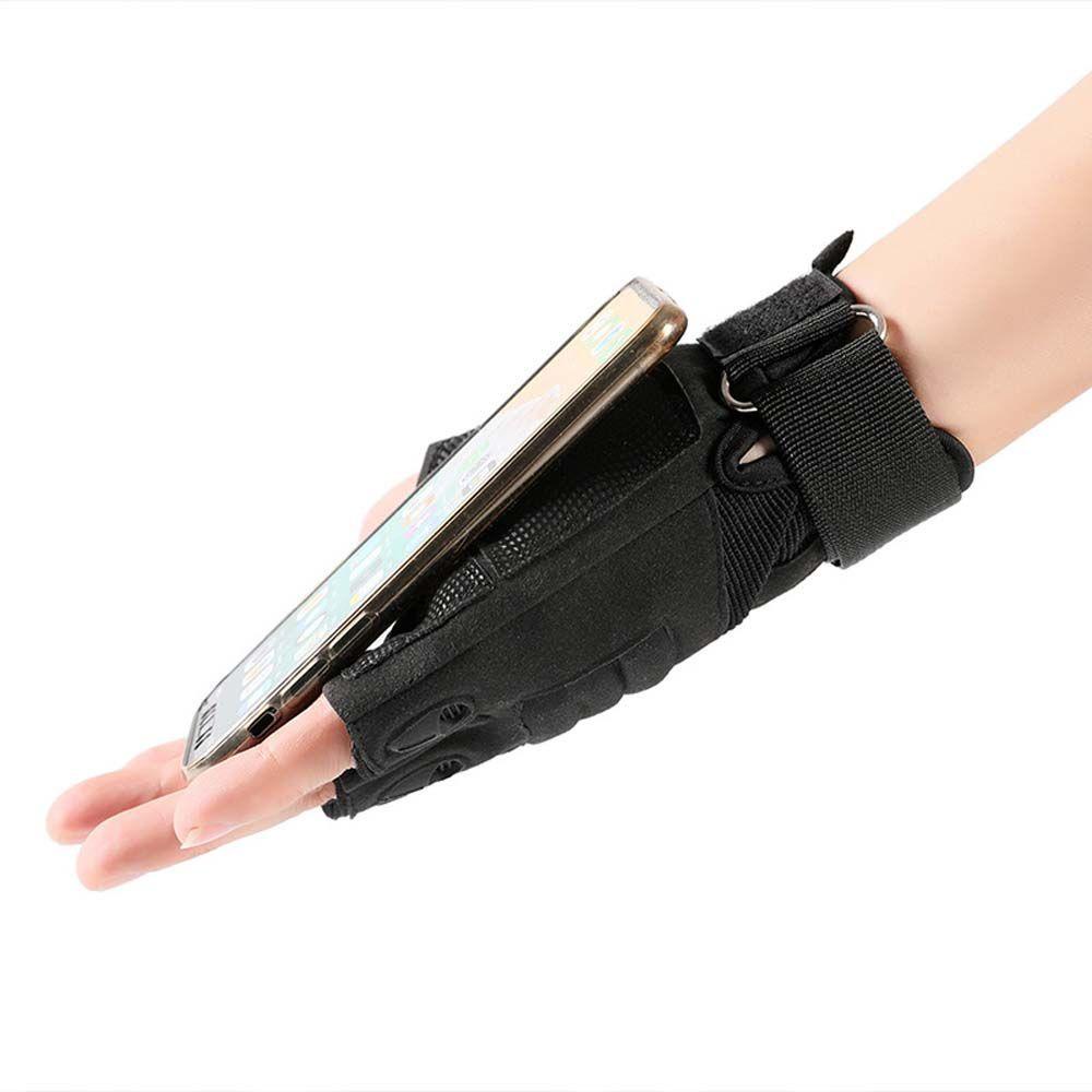 Găng Tay Thể Thao Hở Ngón Thoáng Khí Màu Đen / Xanh Lá / Kaki Chất Lượng Cao