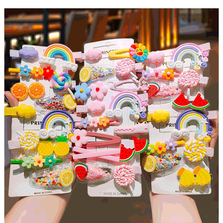 Kẹp tóc thiết kế nhiều họa tiết đáng yêu dành cho bé gái