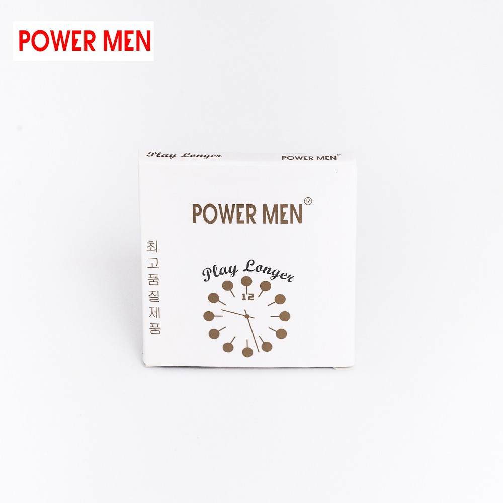 Bao cao su gân gai, kéo dài thời gian Powermen Player Longer Hộp 1 BCS (PL1)