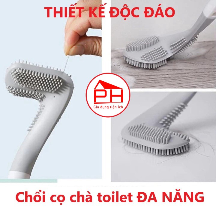 CHỔI CỌ TOILET thông minh SILICON cọ chà vệ sinh (MẪU MỚI) sạch mọi ngóc ngách bồn cầu, nhà tắm - Gia dụng Phước Hòa