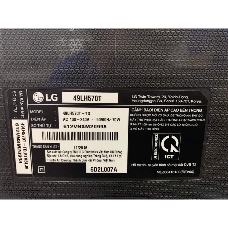Thanh lí Internet Tivi LG 49 inch 49LH570T | BigBuy360 - bigbuy360.vn