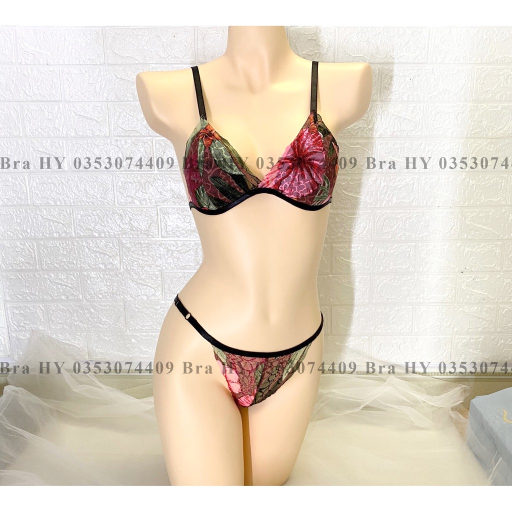 Đồ lót nữ sexy vải ren cao cấp thoáng khí nguyên set gồm áo + quần (hình thật 100%) BRAHY 160