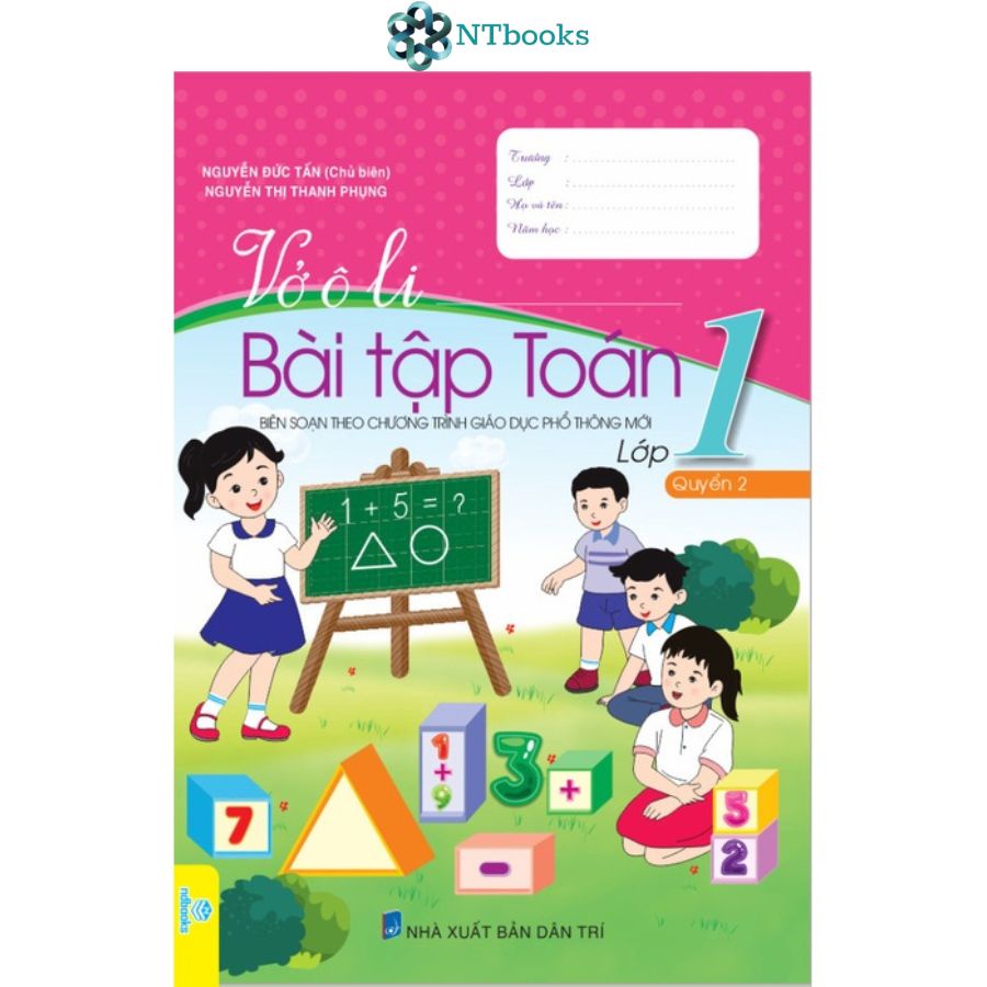 Sách Vở ô li Bài tập Toán 1 Quyển 1 + Quyển 2 - Biên soạn theo chương trình giáo dục phổ thông mới (Bộ 2 cuốn)