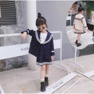 Set váy thủy thủ đuôi cá cho bé gái