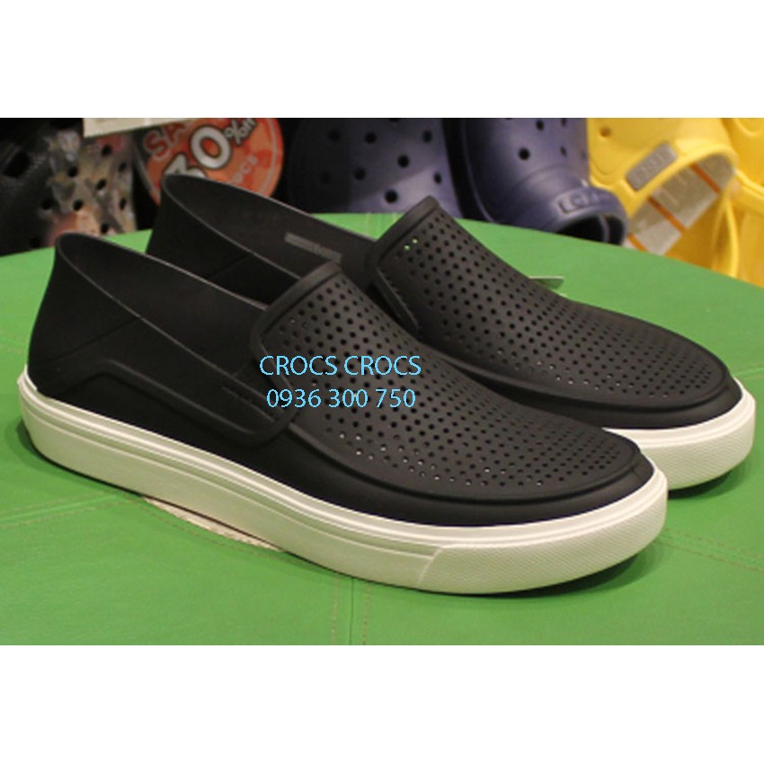 GIÀY NHỰA C.ROC.S CITILANE ROKA SLIP ON CHO NAM MÀU ĐEN