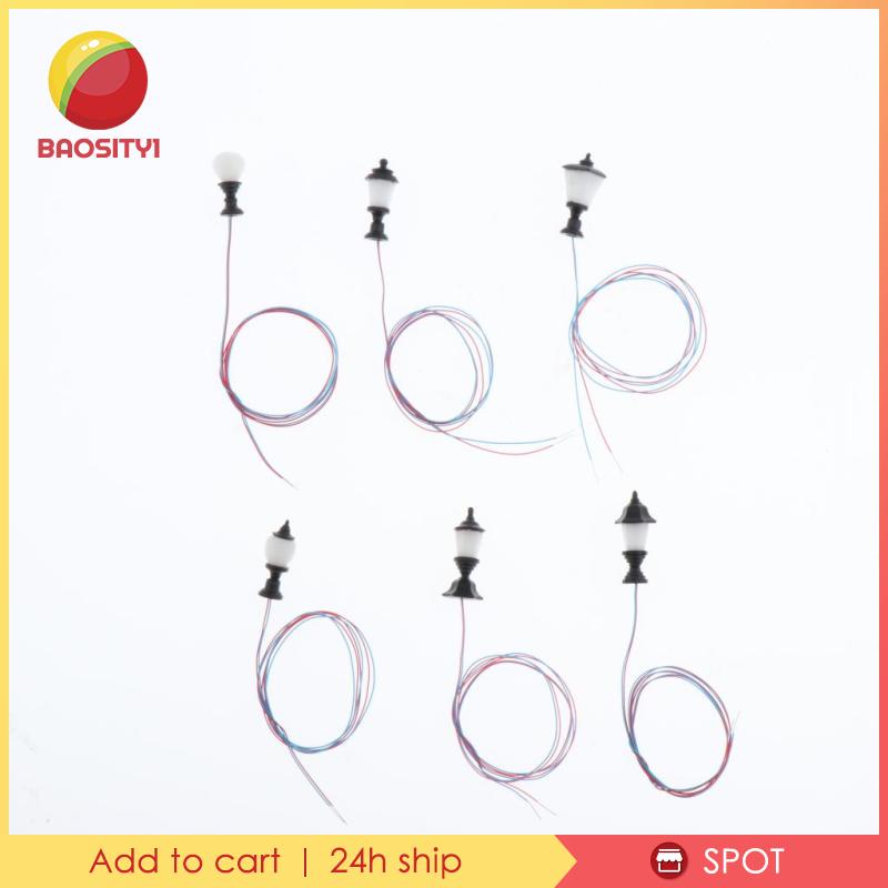 Set 10 mô hình đèn đường trang trí phong cảnh công viên 1.2cm 1:100