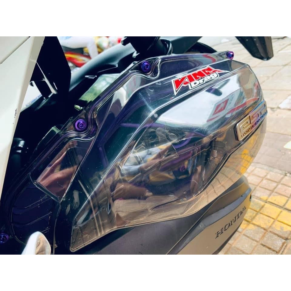 Ốc 5li xoắn Titan Gr5 cao cấp , ốc 5li18 răng xoắn gắn áo Yamaha , pô e tay ga
