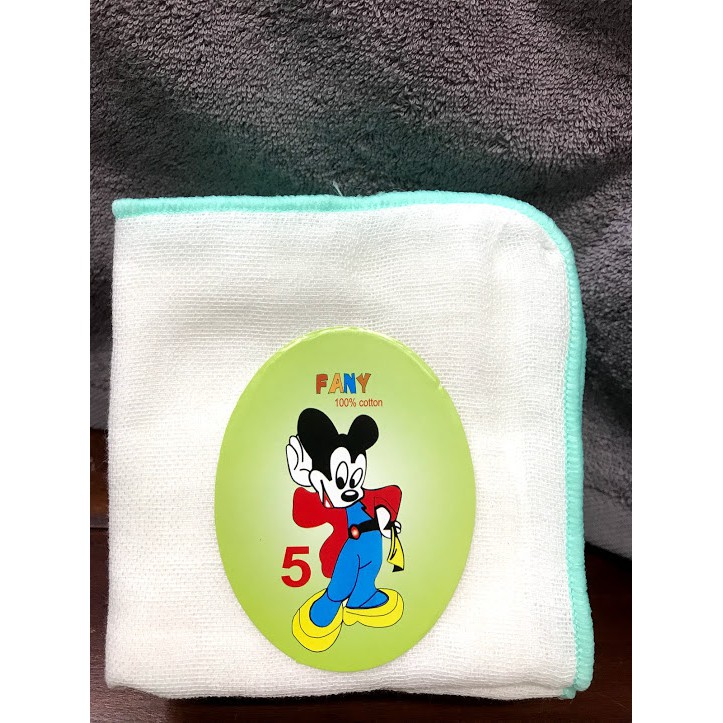 10 khăn gạc mùng sữa LỚN 5 LỚP  SIÊU THẤM  25*34 cm