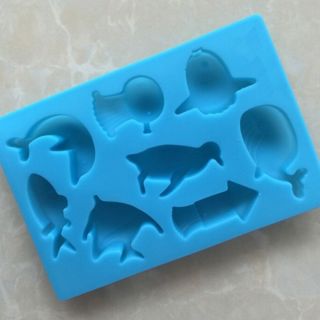 Khuôn silicon 8 con cá biển