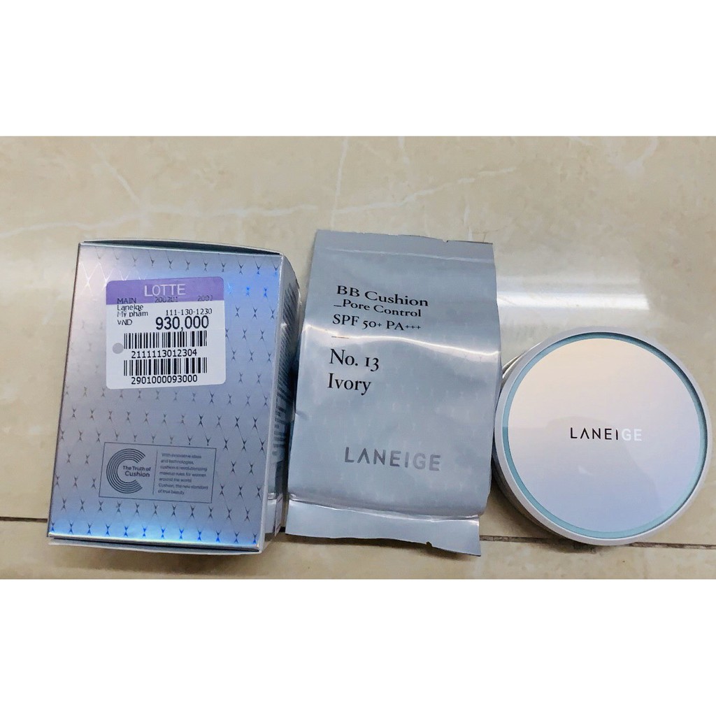 Phấn nước Laneige BB Cushion Pore Control kiềm dầu kèm 1 lõi thay thế