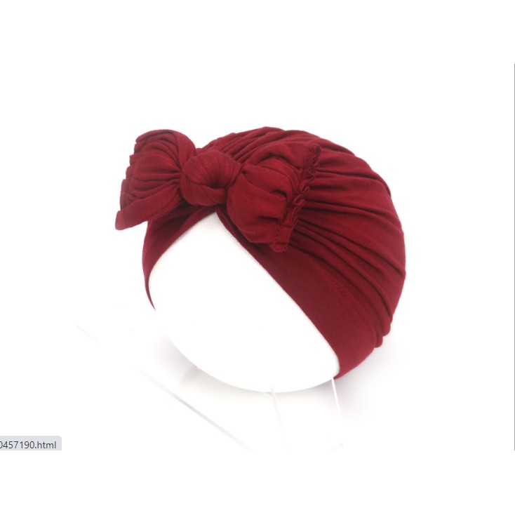 MŨ TURBAN COTTON TAI NƠ SIÊU MỀM MỊN DÀNH CHO BÉ GÁI