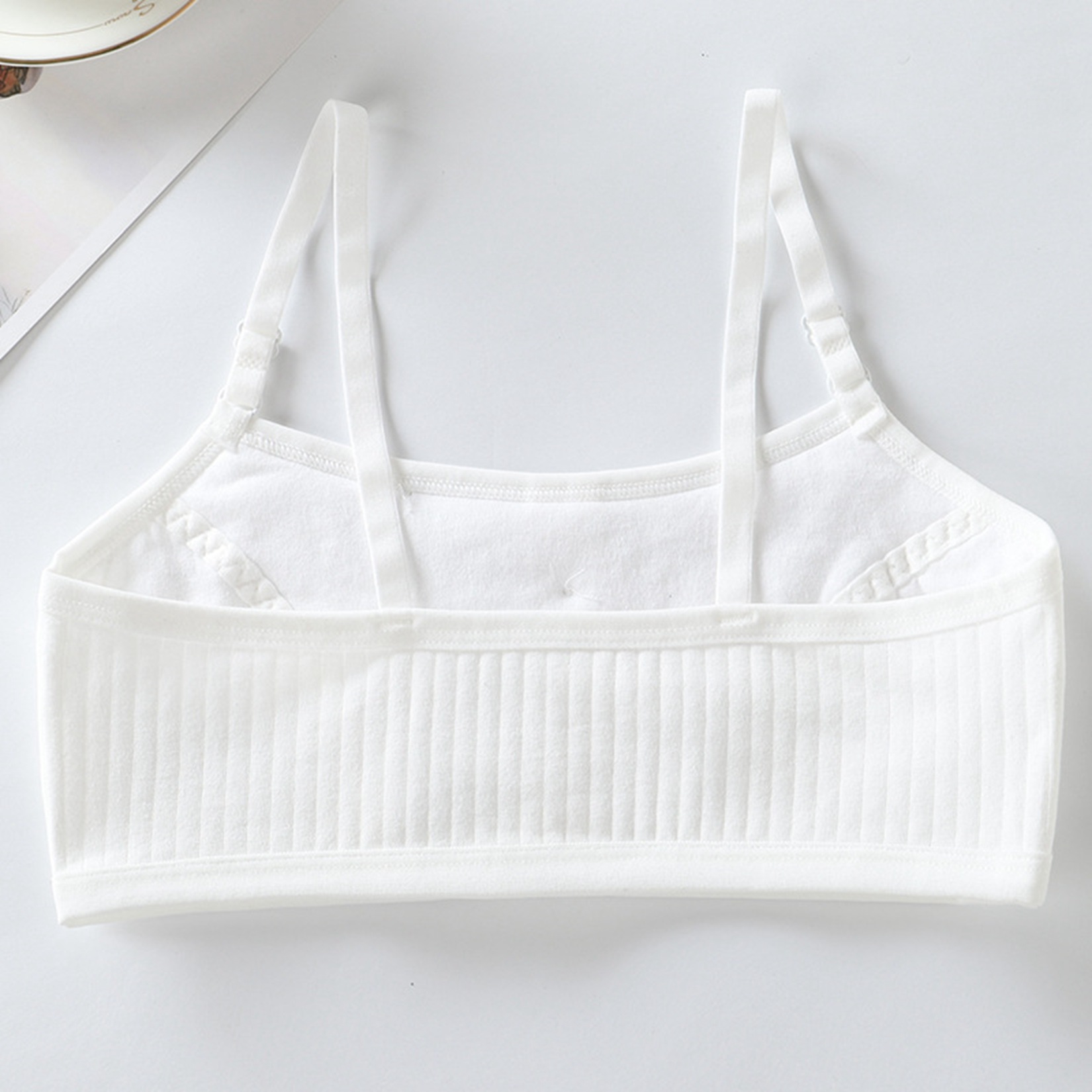 Áo Ngực Cotton Mềm Mại Thoáng Khí Màu Trơn Cho Bé Gái 7-17 Tuổi