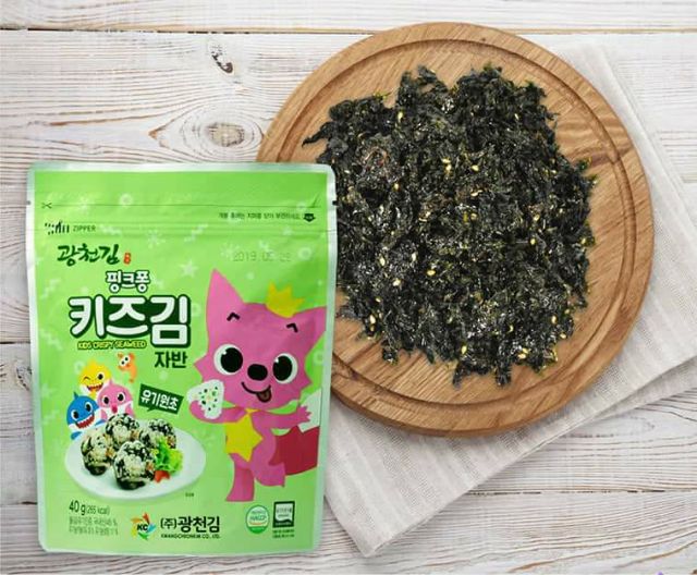 [Pinkfong] Rong biển mè vụn hữu cơ, gia vị rắc cơm cho bé ăn dặm gói 40gr