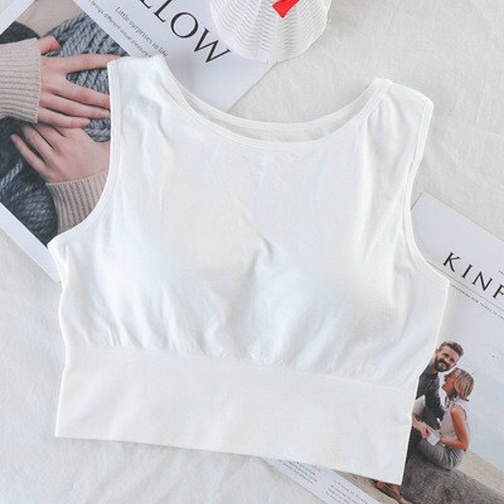 Áo croptop nữ Choobe sát nách ba lỗ thun không tay kiểu ôm body tank top vải cotton co giãn tốt A004