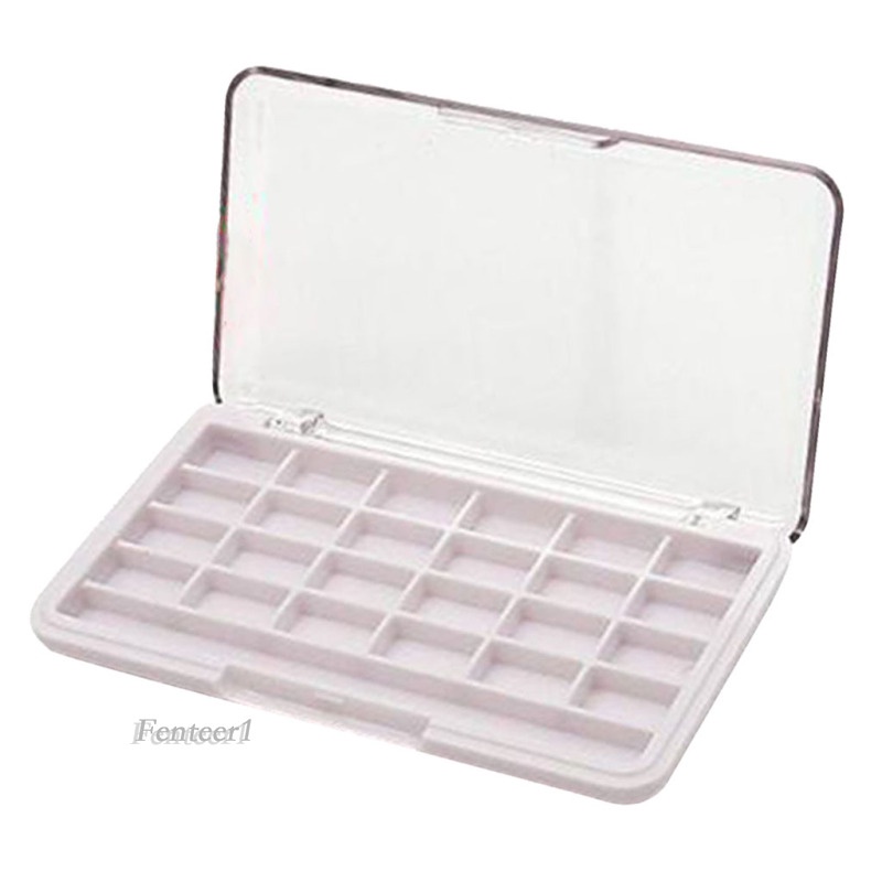 [Hàng mới về] Hộp rỗng đựng phấn mắt má hồng son môI diy 24 ngăn màu trắng/đen