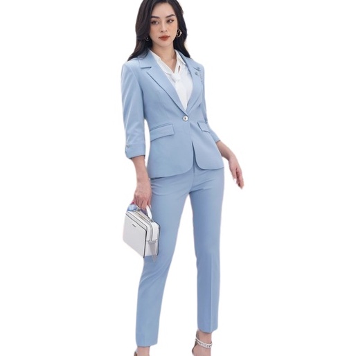 Set bộ vest nữ dài tay chất liệu twill silk Orchid CT16O068