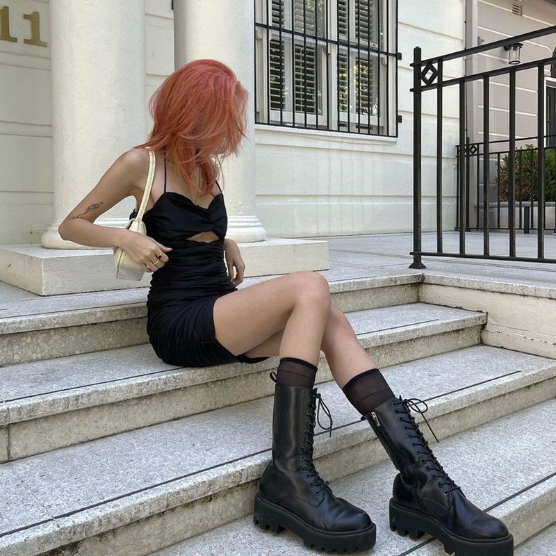 Váy lụa body cut eo ôm dáng sexy cá tính thời trang Becky