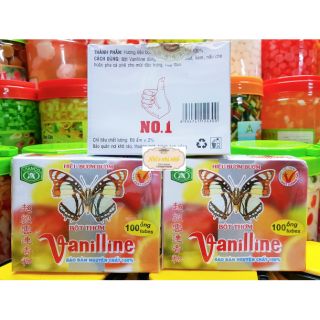 BỘT VANI CON BƯỚM VINACCO(CHÍNH HÃNG) - 100 ống/1 Hộp