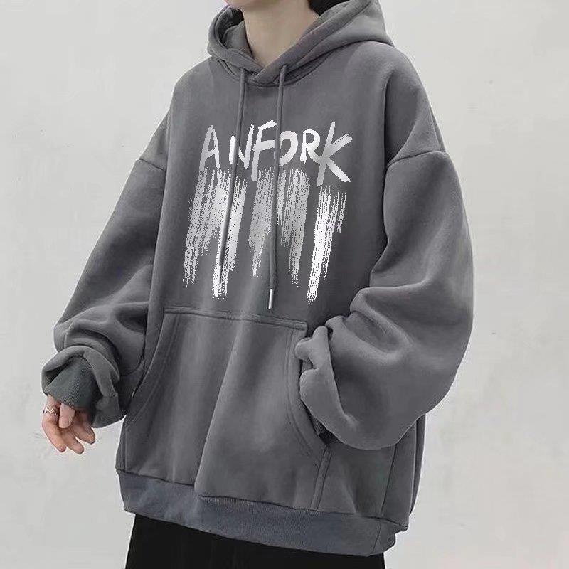 Áo hoodie AOKANG dáng rộng thân thiện với da thời trang mùa thu cho nam