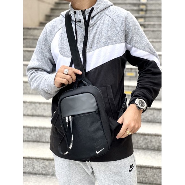 TÚI CHÉO NIKE CHẤT VẢI POLY COTTON  PHỐI DA | BigBuy360 - bigbuy360.vn