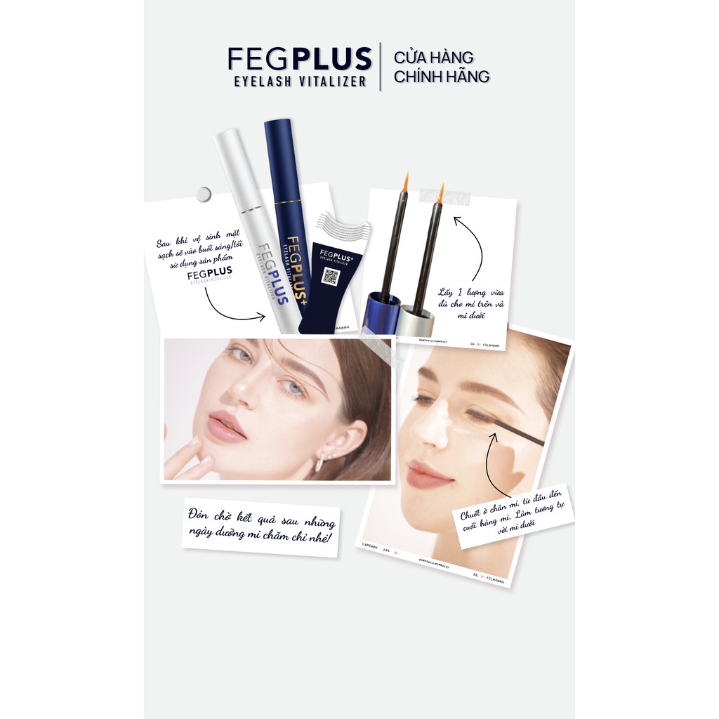 FEG PLUS+_dưỡng mi dài dày mi - serum fegplus +giúp mi phục hồi hư tổn chống tia UV- dưỡng mi Cao cấp