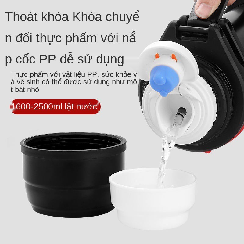 Bình giữ nhiệt inox ngoài trời nam cách dung tích lớn lạnh công trường xây dựng gia dụng xe du lịch