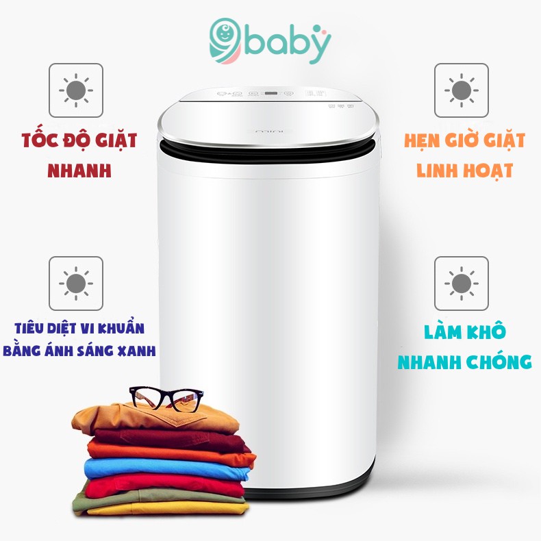 FREE SHIP !!! Máy giặt mini cao cấp bản LUX 2021 màu hồng mới nhất, mẫu 4.5kg cảm ứng chính hãng bảo hành 1 năm