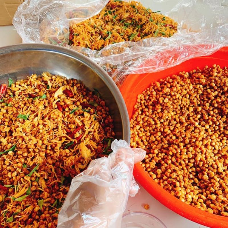500g Ngô Lắc Khô Gà Lá Chanh Siêu Ngon