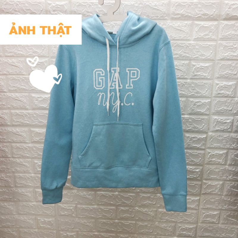 Áo nỉ hoodie GAP XUẤT DƯ XỊN BABY GAP màu xanh dương